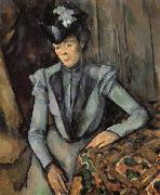 Paul Cezanne Woman in Blue oil painting artist